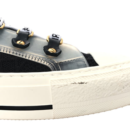 Christian Dior Technical Knit Calfskin Womens Walk'N'Dior High Top Sneakers 38 Black 8 of 9