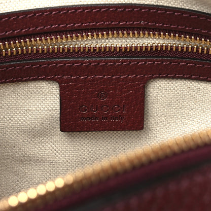 Gucci Monogram Textured Dollar Calfskin Small Horsebit 1955 Shoulder Bag Sahara Rubino Chardonnay 6 of 11