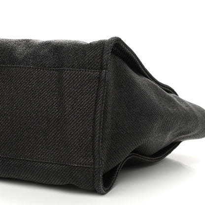 Chanel Canvas Medium Deauville Tote Black White 9 of 12
