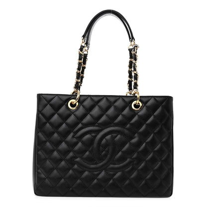 Chanel Caviar Quilted Grand Shopping Tote GST Black 1 of 12