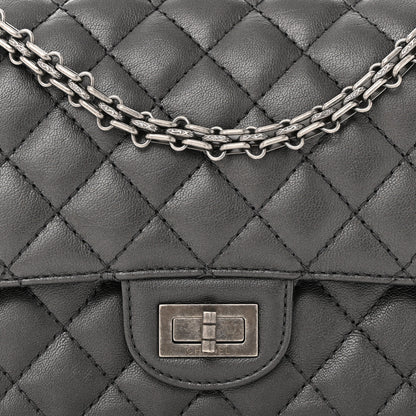 Chanel Metallic Sheepskin Quilted 2.55 Reissue 225 Flap Charcoal 8 of 10