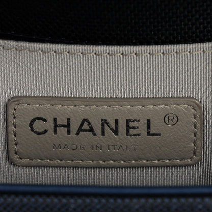 Chanel Canvas Quilted Medium Fluo Boy Flap Dark Navy Fuchsia Grey 6 of 13