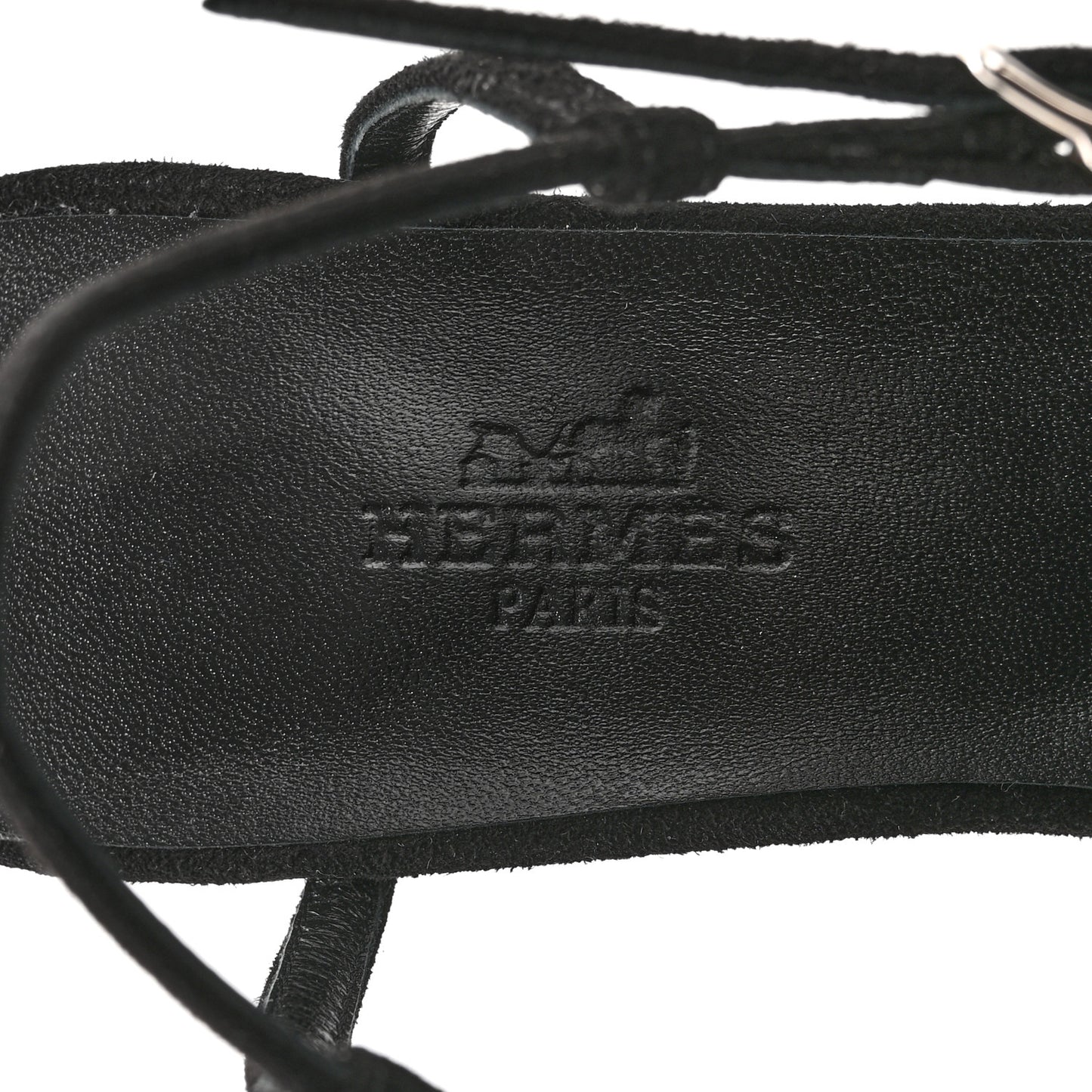Suede Goatskin Heden 80 Sandals 36.5 Black