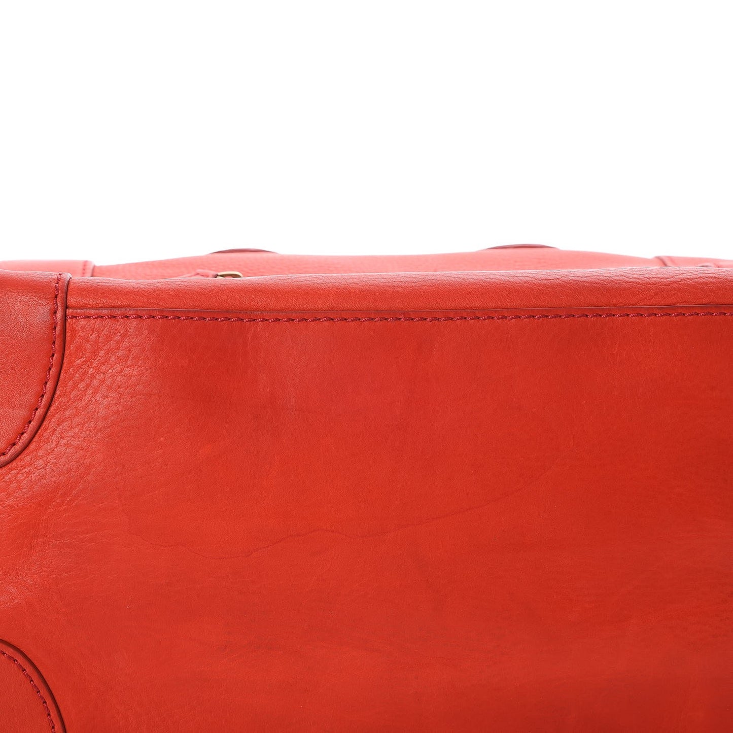 Pebbled Calfskin Mini Luggage Red
