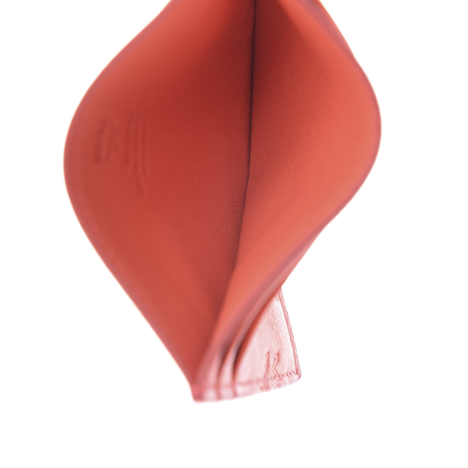 MCM Calfskin Calfskin Ottomar Monogram Card Case Hot Coral 5 of 7