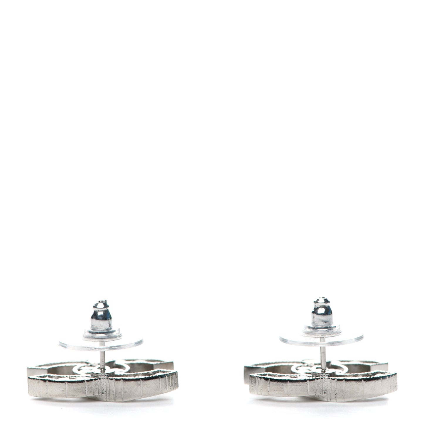 Crystal CC Earrings Silver