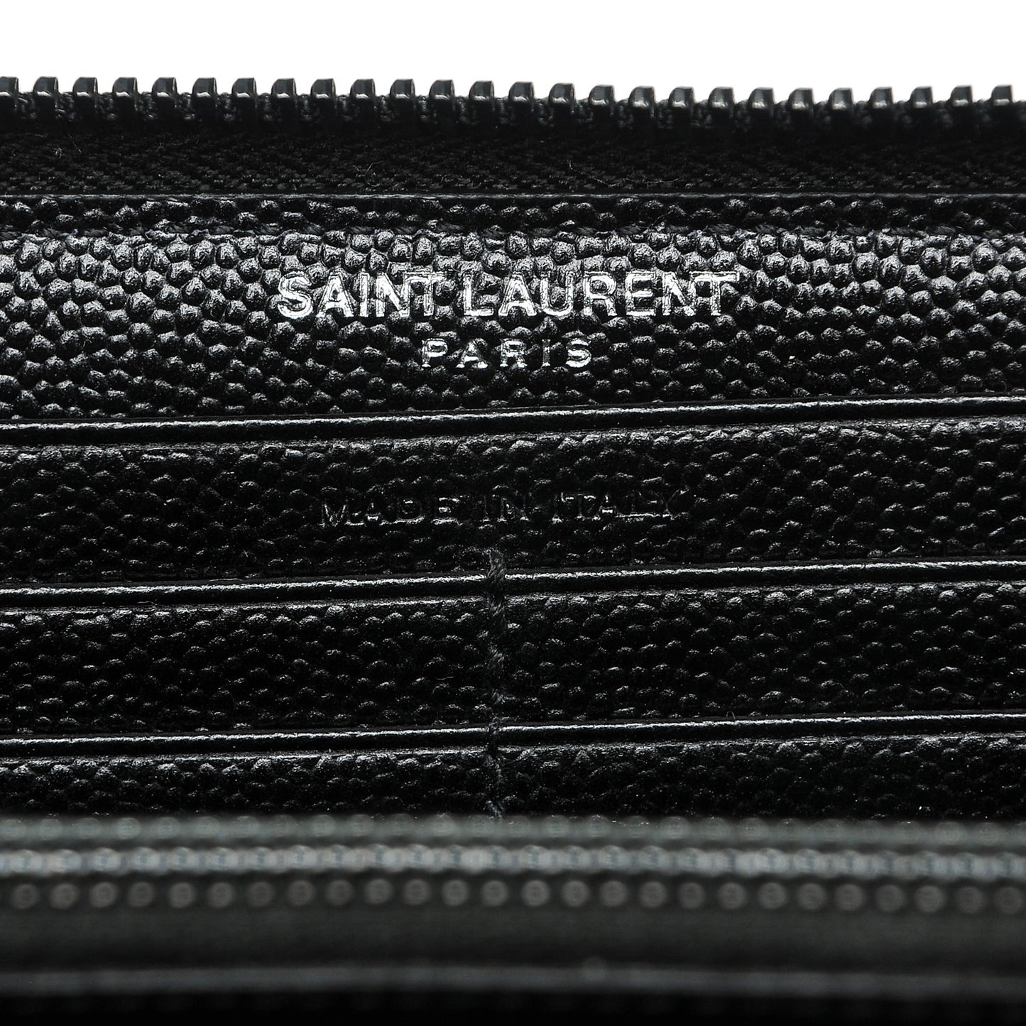 Grain De Poudre Matelasse Chevron Monogram Zip Around Wallet Black Dove White