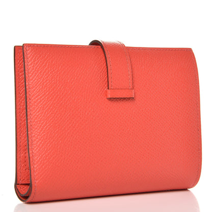 Hermes Epsom Bearn Compact Wallet Rose Jaipur 3 of 9