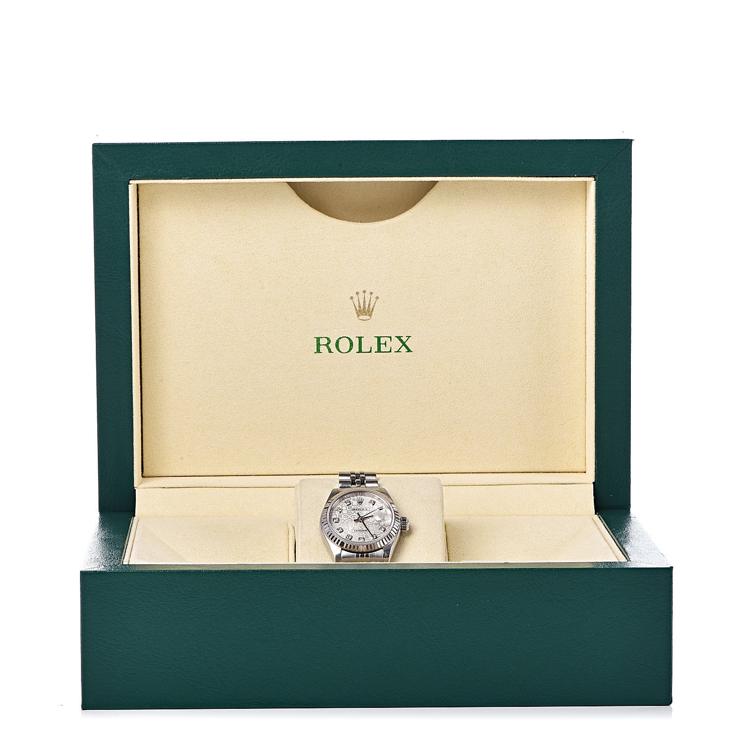 Rolex Stainless Steel 18K White Gold Diamond 26mm Oyster Perpetual Datejust Watch Silver Jubilee 79174 7 of 7