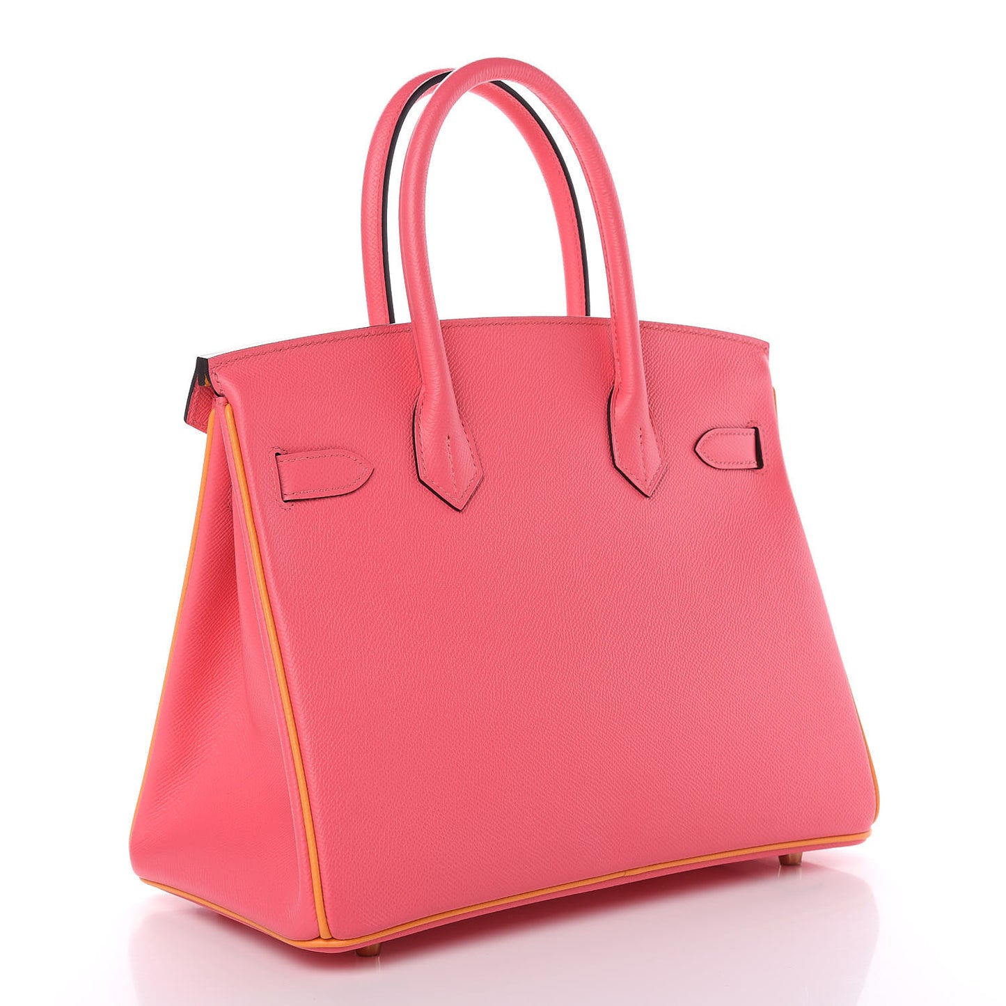 Epsom Horseshoe Birkin 30 Rose Azalee Jaune D'or