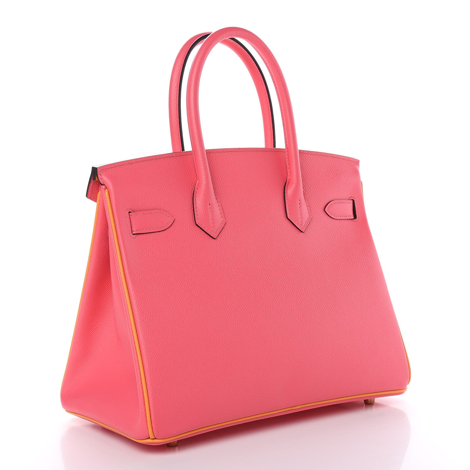 Hermes Epsom Horseshoe Birkin 30 Rose Azalee Jaune D'or 3 of 33