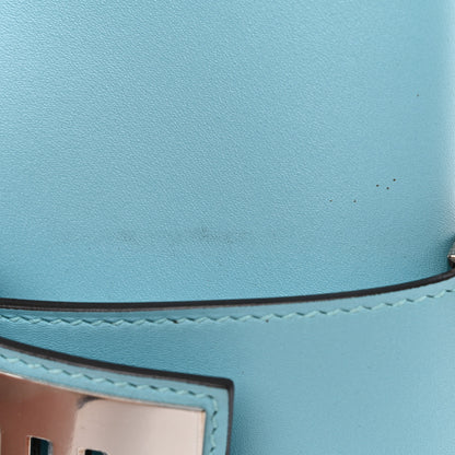 Hermes Tadelakt Medor 23 Clutch Bleu Atoll 10 of 12