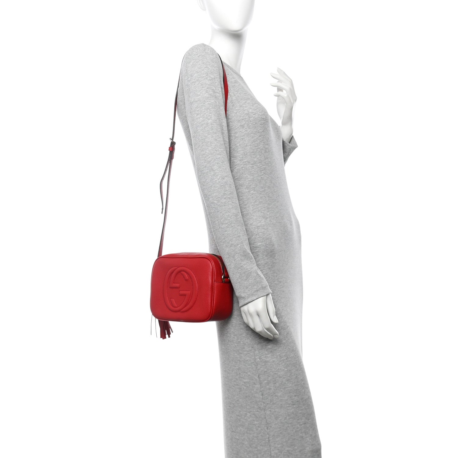 Gucci Pebbled Calfskin Small Soho Disco Bag Tabasco Red 2 of 10