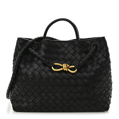 Bottega Veneta Nappa Intrecciato Medium Andiamo Shoulder Bag Black 1 of 9