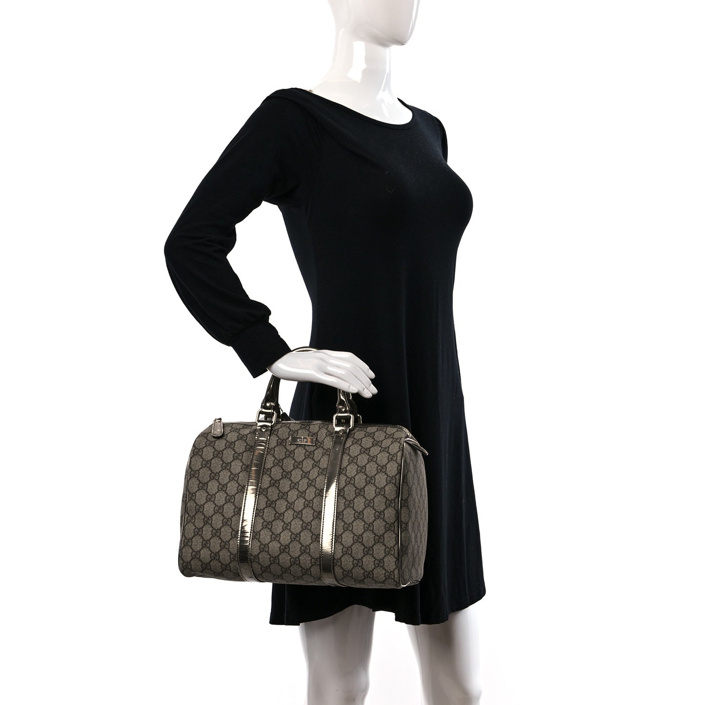 GG Plus Monogram Medium Joy Boston Pewter