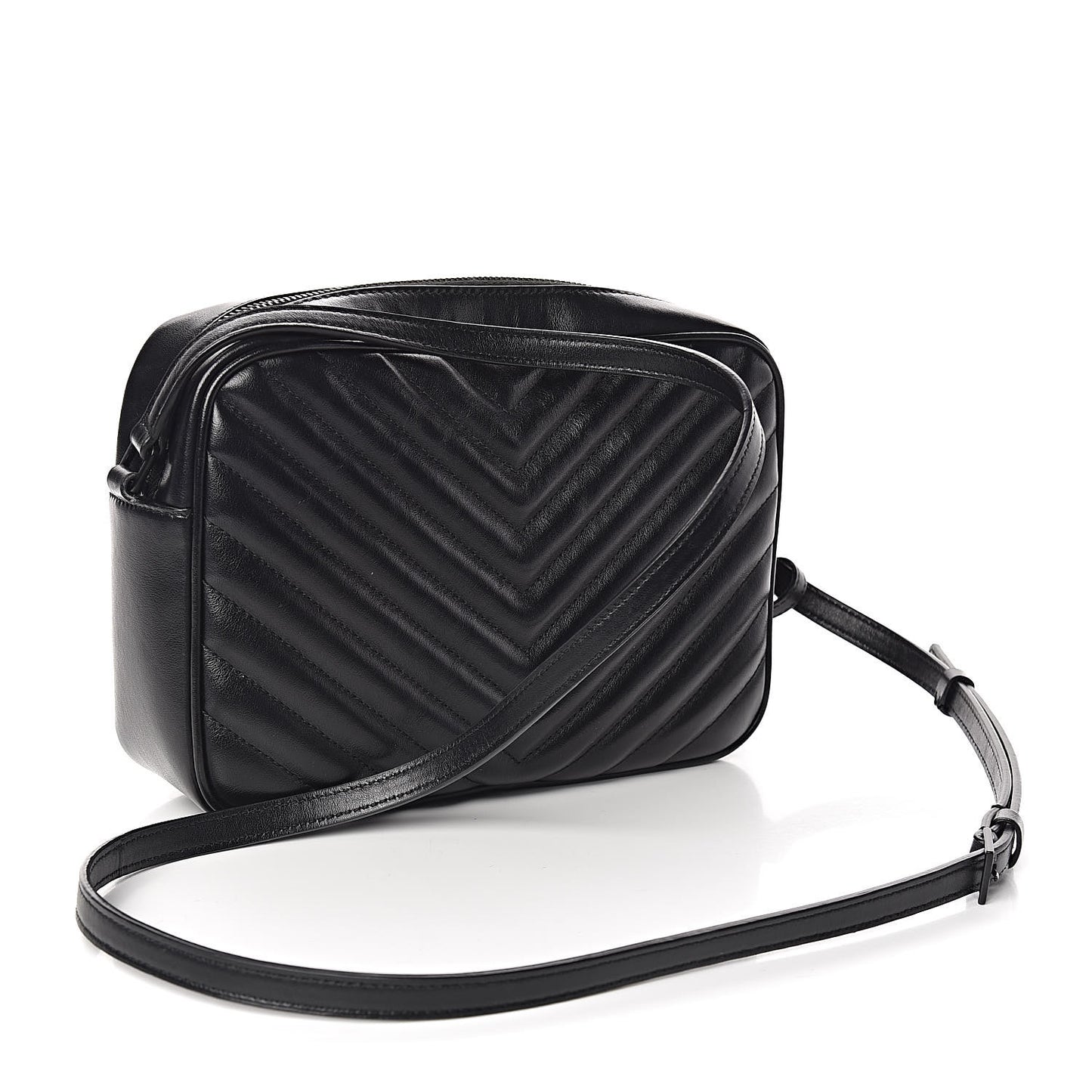 Calfskin Matelasse Monogram Lou Camera Bag Black