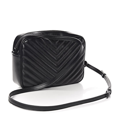 Saint Laurent Calfskin Matelasse Monogram Lou Camera Bag Black 3 of 11