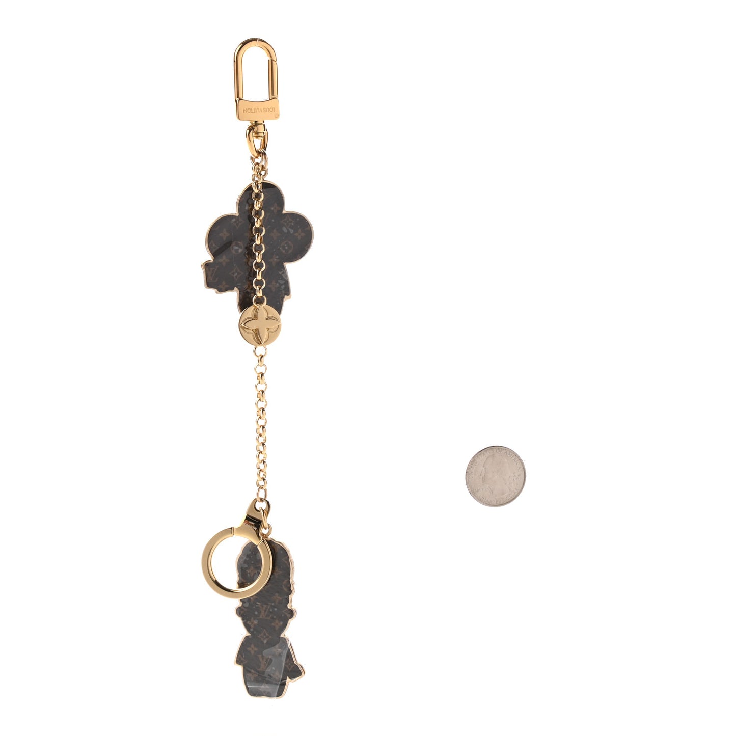 Monogram Gaston & Vivienne Best Friend Bag Charm Key Holder Gold