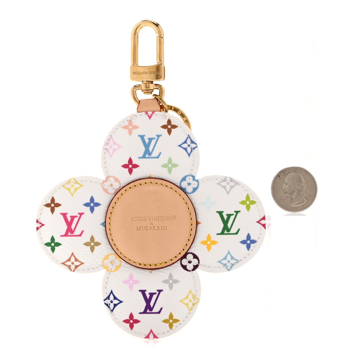 LV x TM Monogram Multicolor Vivienne Head Bag Charm White