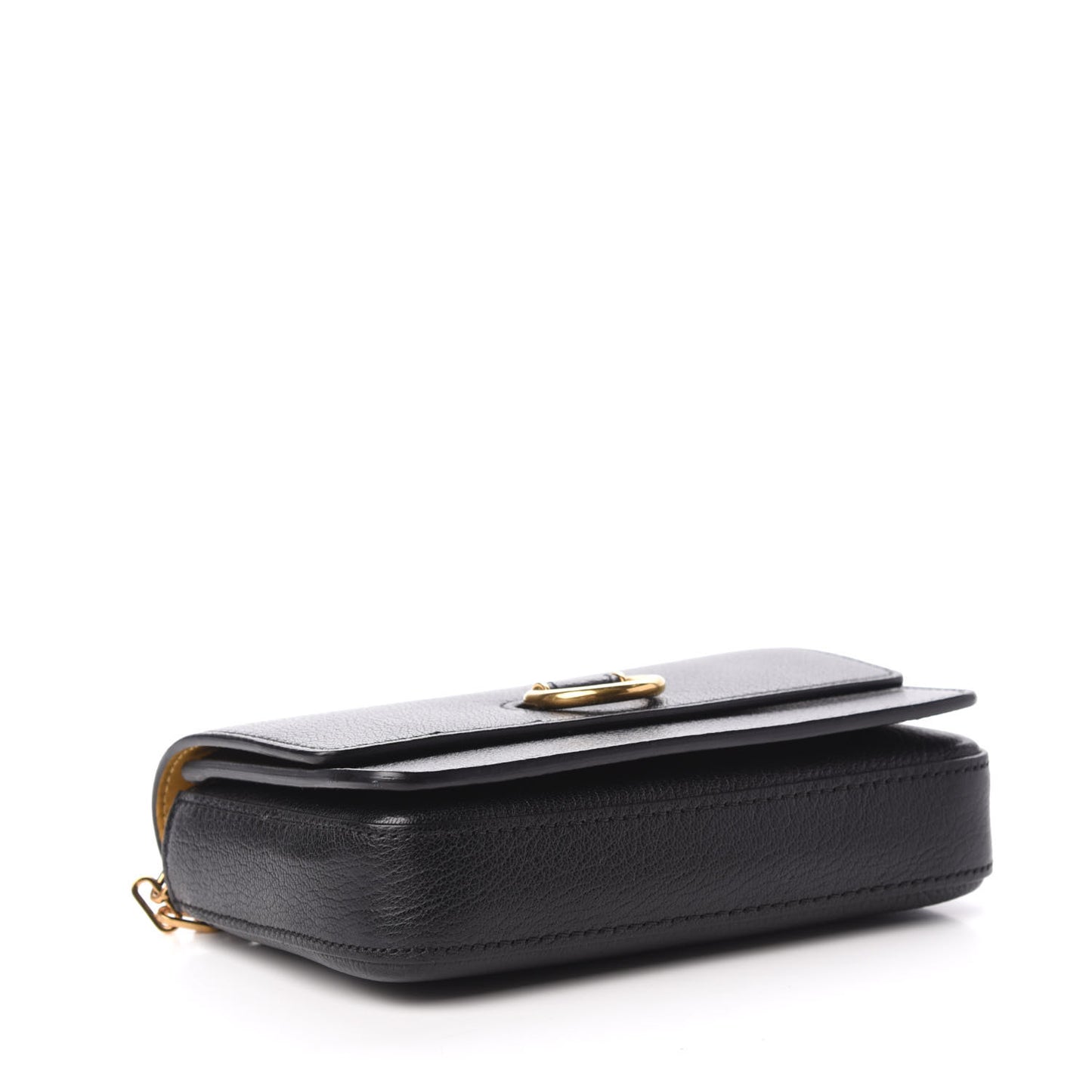 Goatskin Mini Hayes D-Ring Crossbody Bag Black