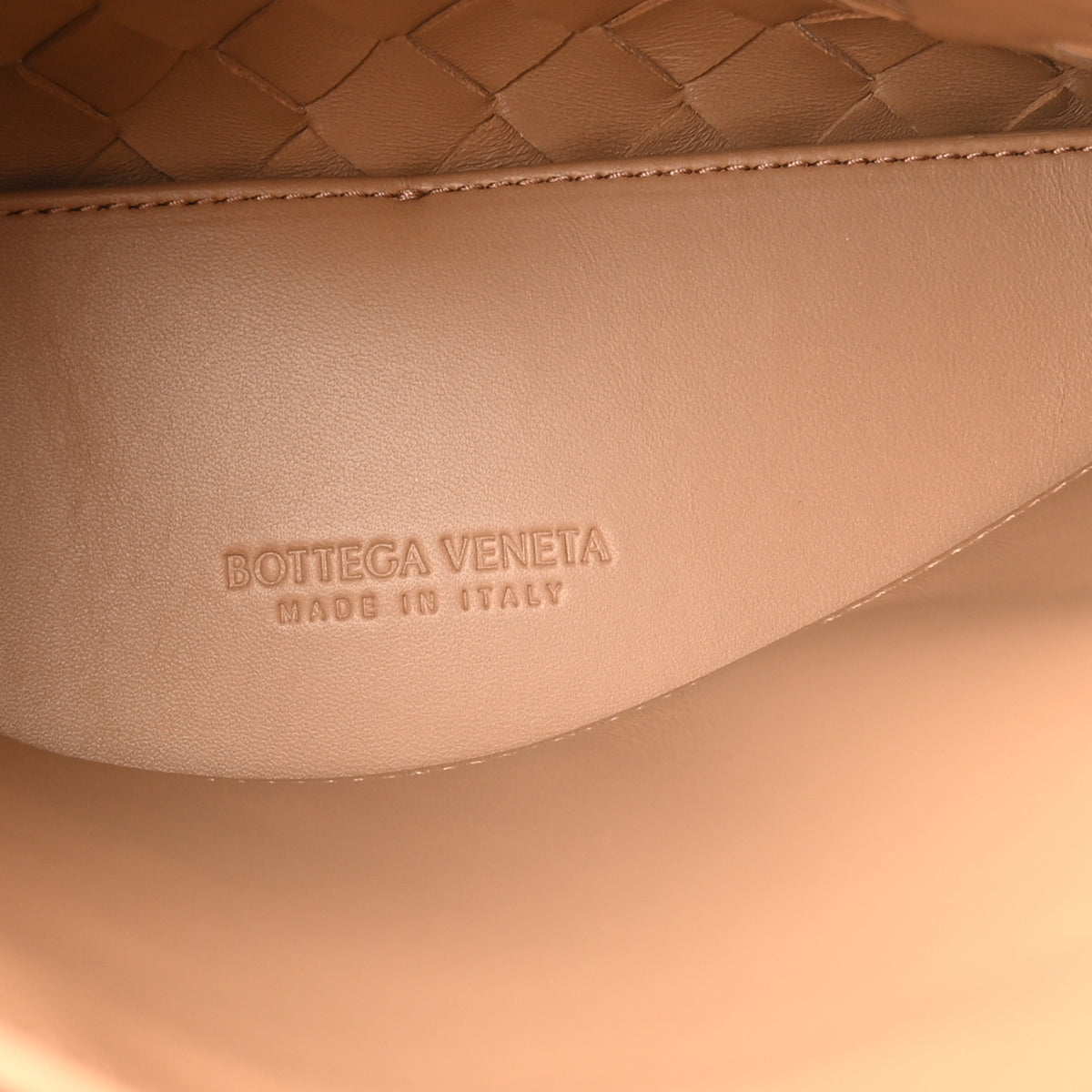 Nappa Intrecciato Small Andiamo Shoulder Bag Biscuit