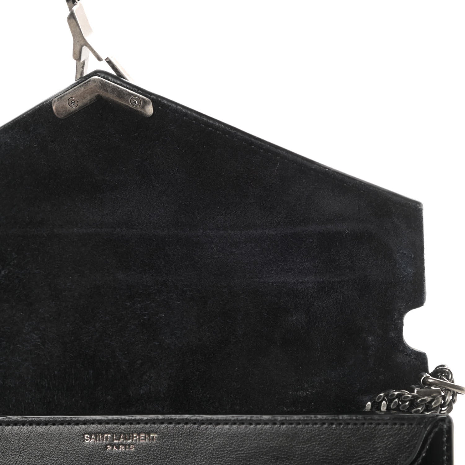 Saint Laurent Patent Monogram Cassandra Clasp Bag Black 11 of 11