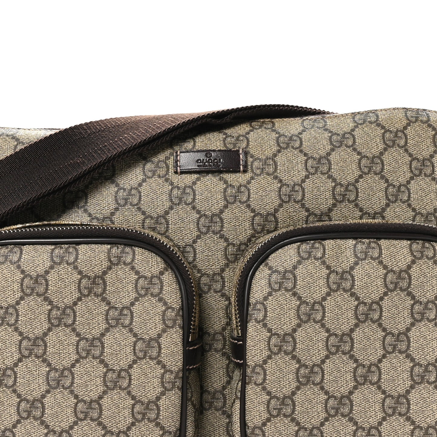 GG Plus Monogram Front Pocket Messenger Dark Brown