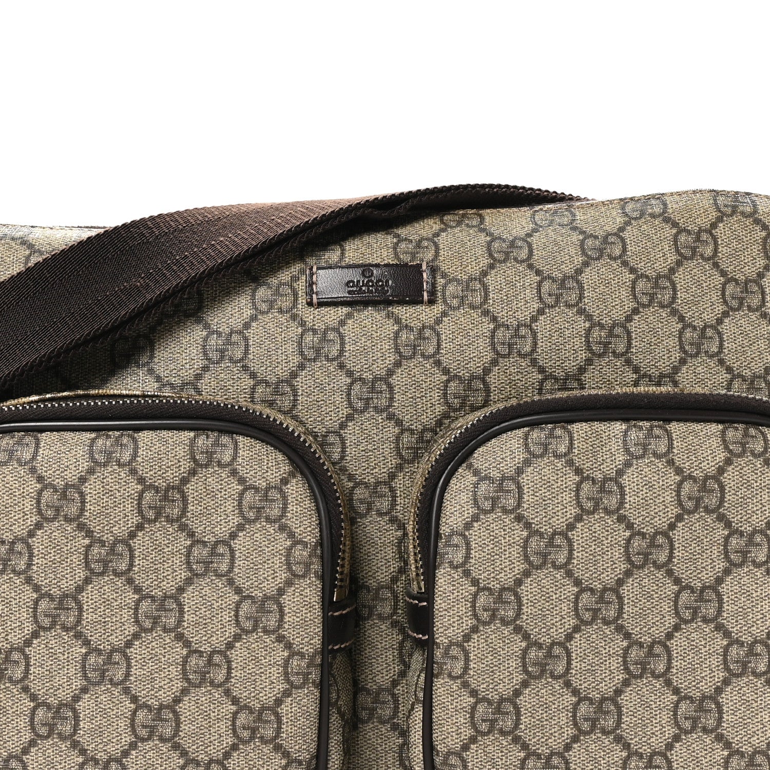 Gucci GG Plus Monogram Front Pocket Messenger Dark Brown 8 of 10