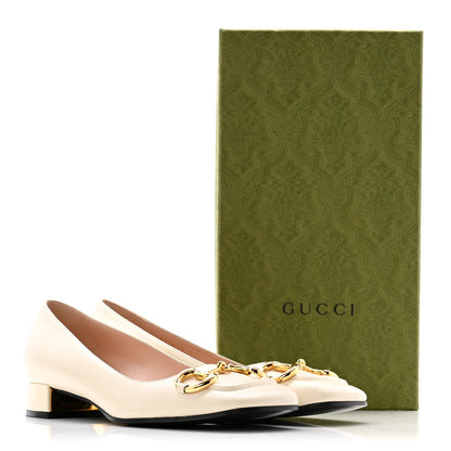 Gucci Malaga Kid Horsebit Ballet 25mm Flats 39.5 Mystic White 10 of 10