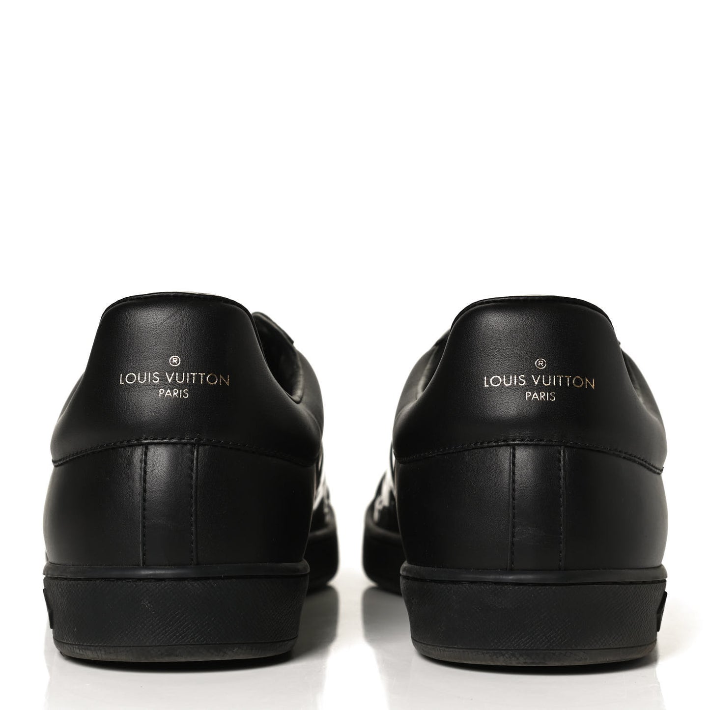 PVC Calfskin Monogram Mens Sneakers 9.5 Black
