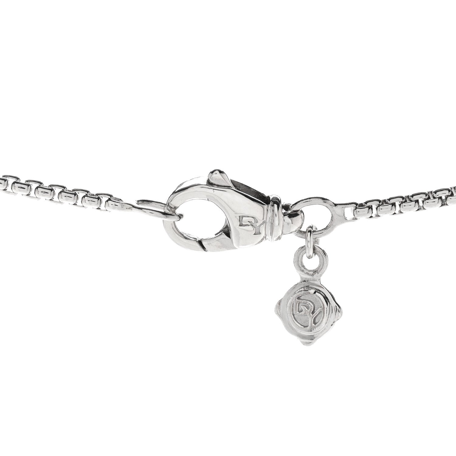 David Yurman Sterling Silver Diamond 35mm Crossover Cross Necklace 4 of 6