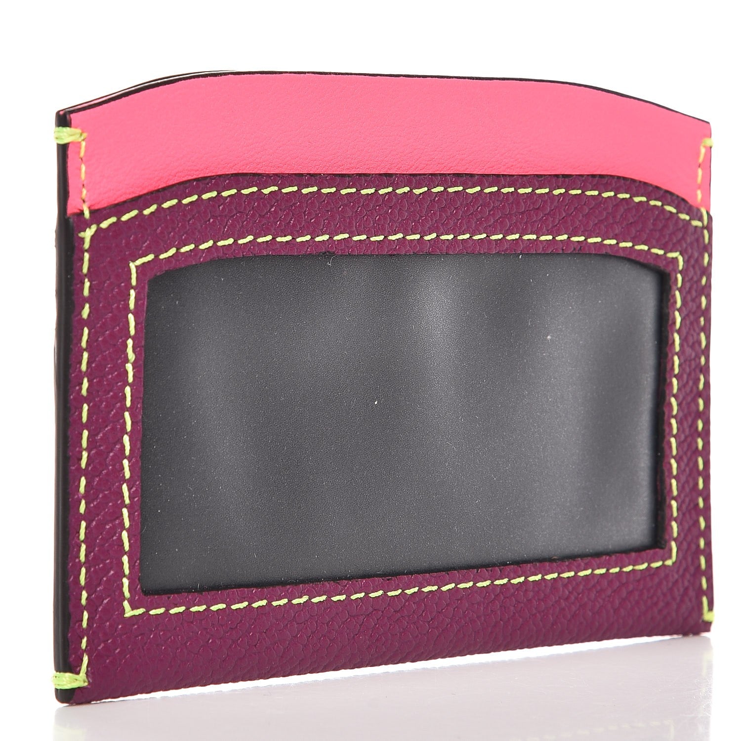 Burberry Soft Grain Calfskin Haymarket Check Izzy Card Case Dark Plum 10 of 13
