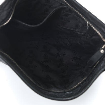 Gucci Guccissima Medium Flat Messenger Bag Black 5 of 10