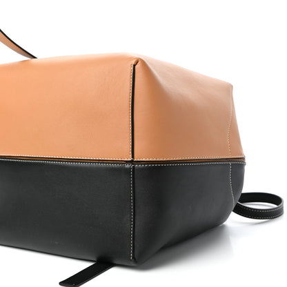 Loewe Calfskin Cube Two Tone Top Handle Bag Tan Black 8 of 9