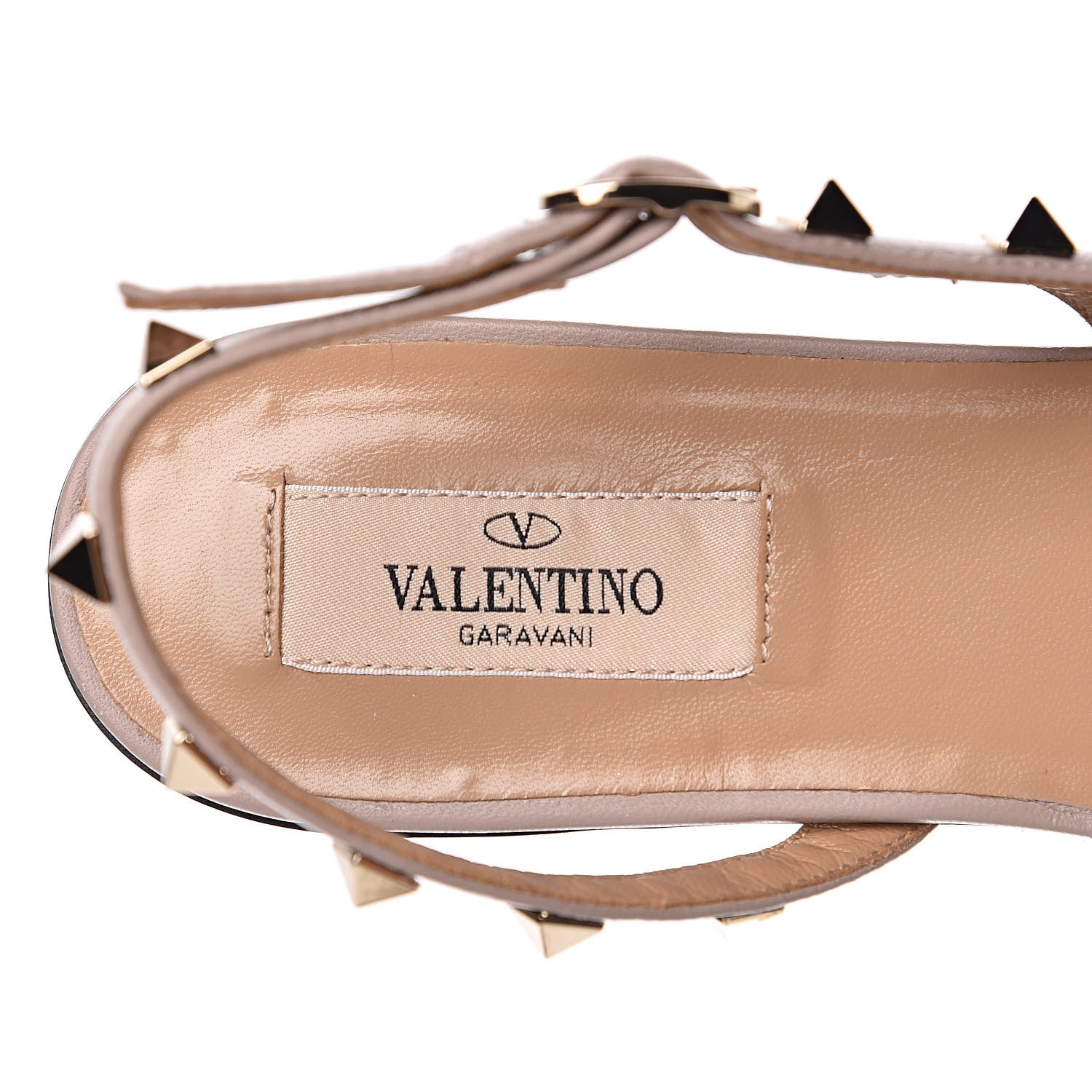 Valentino Garavani Nappa Rockstud Slingback Flats 38.5 Black Poudre 7 of 9