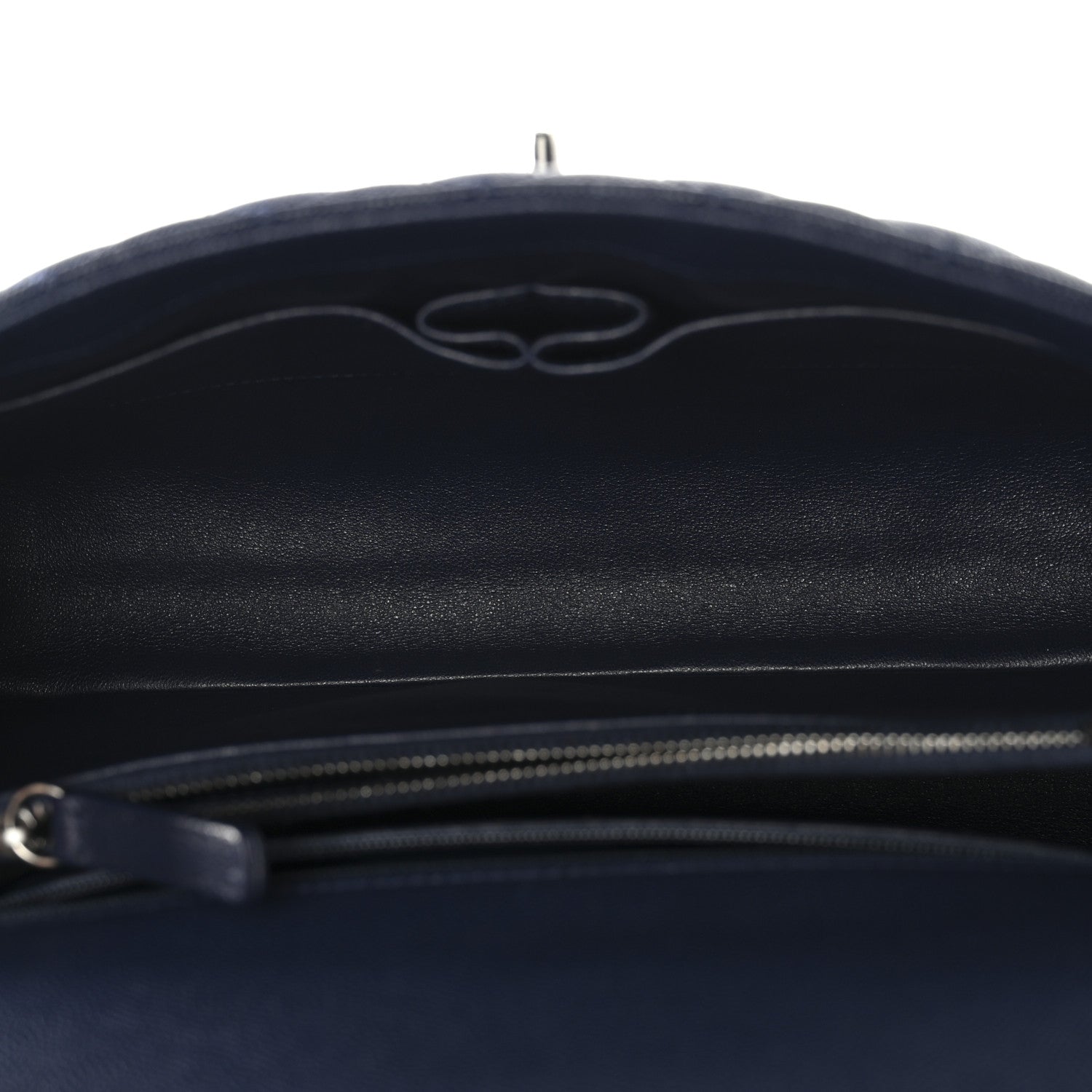Chanel Caviar Lizard Quilted Medium Coco Handle Flap Navy 5 of 10