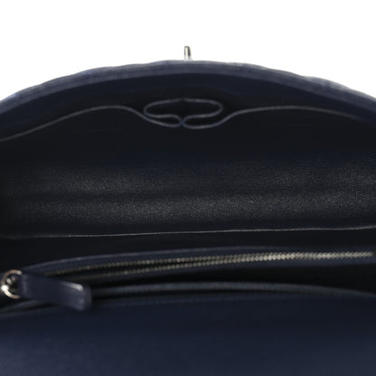 Chanel Caviar Lizard Quilted Medium Coco Handle Flap Navy 5 of 10