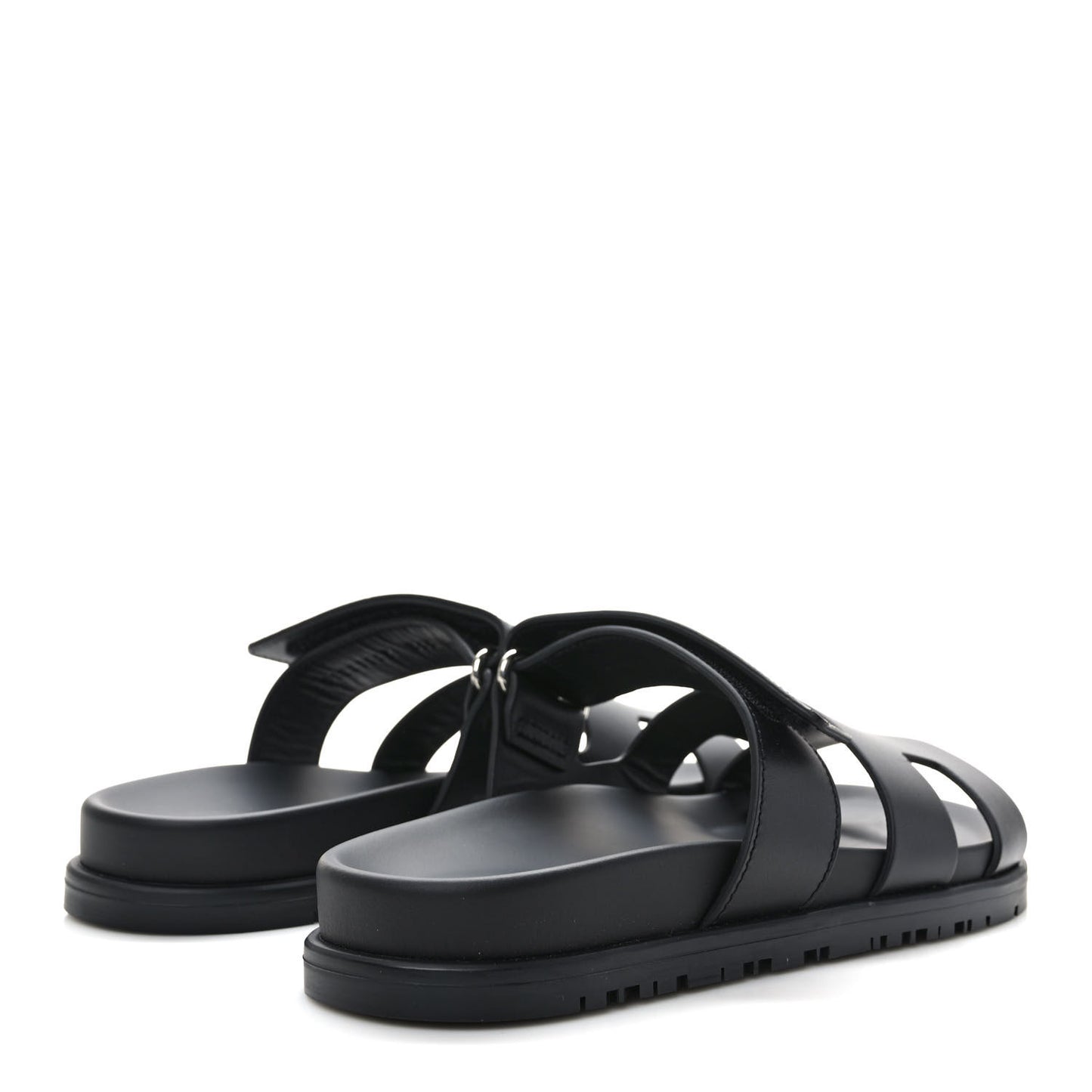 Calfskin Womens Chypre Sandals 36.5 Black