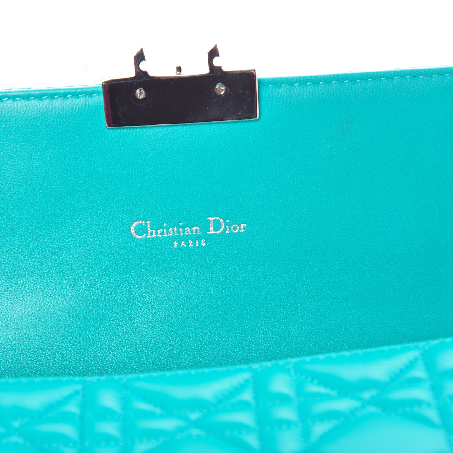 Christian Dior Lambskin Cannage Miss Dior Promenade Pouch Mer Du Sud 6 of 9