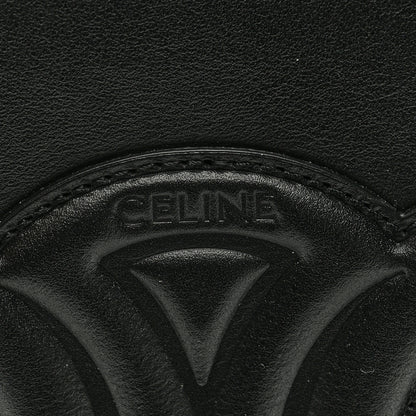 Celine Smooth Calfskin Small Cuir Triomphe Bucket Bag Black 6 of 8