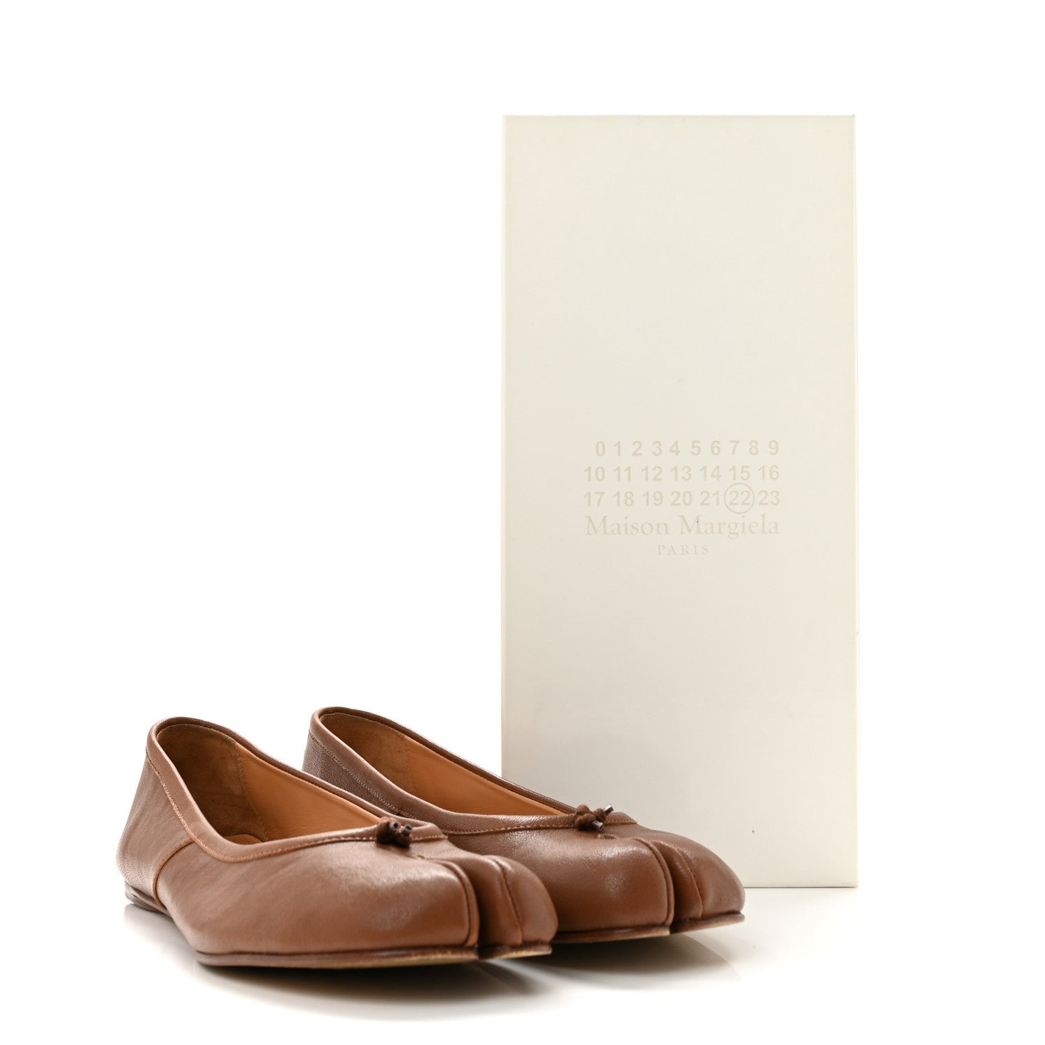 Maison Margiela Nappa Tabi Ballet Flats 37 Tabac 9 of 9