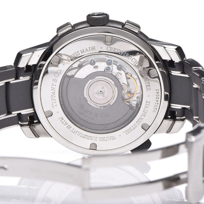 Tiffany Stainless Steel Rubber 42mm Mark T-57 Chronograph Automatic Watch Black 6 of 7