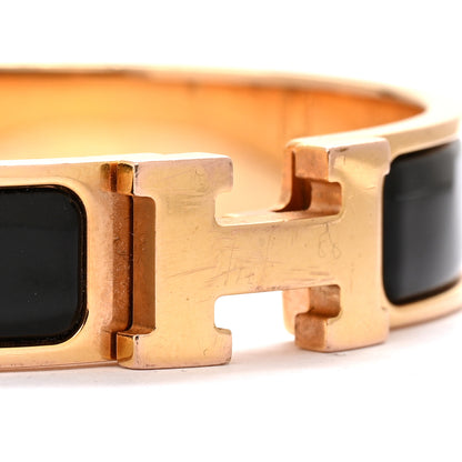 Hermes Enamel Narrow Clic Clac H Bracelet PM Black 5 of 6