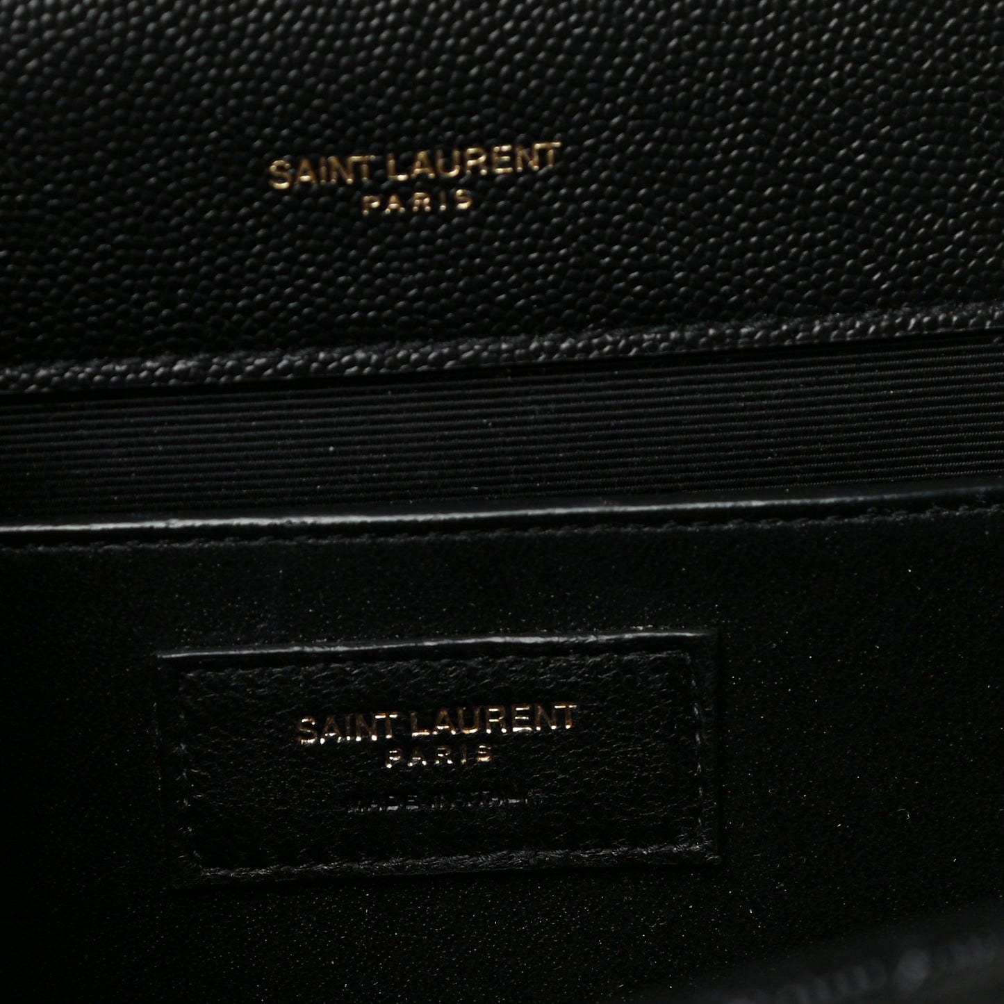 Grain De Poudre Textured Mixed Matelasse Triquilt Medium Monogram Satchel Black