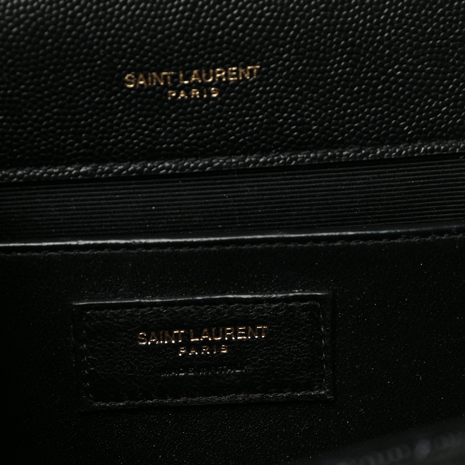Saint Laurent Grain De Poudre Textured Mixed Matelasse Triquilt Medium Monogram Satchel Black 6 of 11