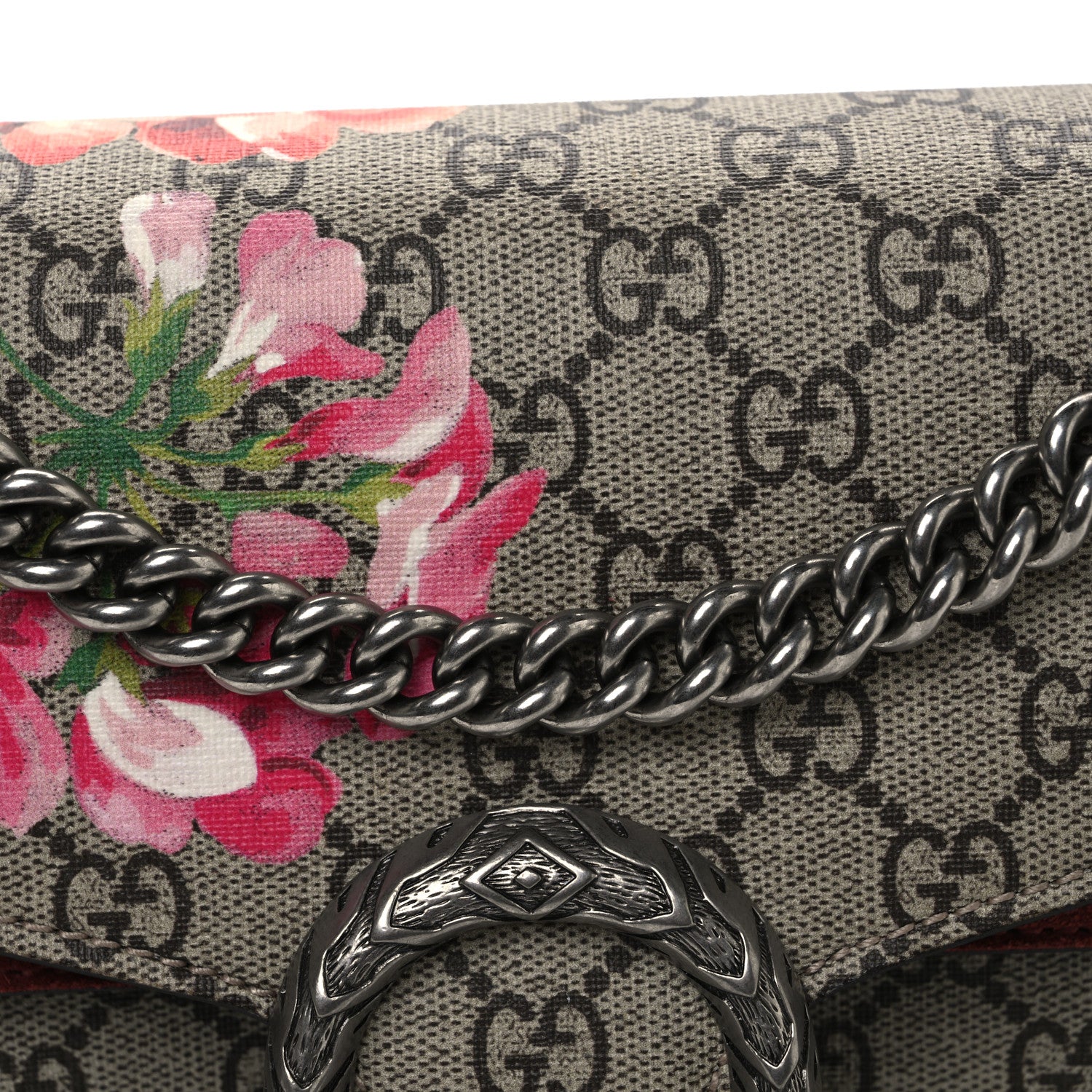 Gucci GG Supreme Monogram Blooms Small Dionysus Shoulder Bag Beige Multicolor Dry Rose 9 of 12