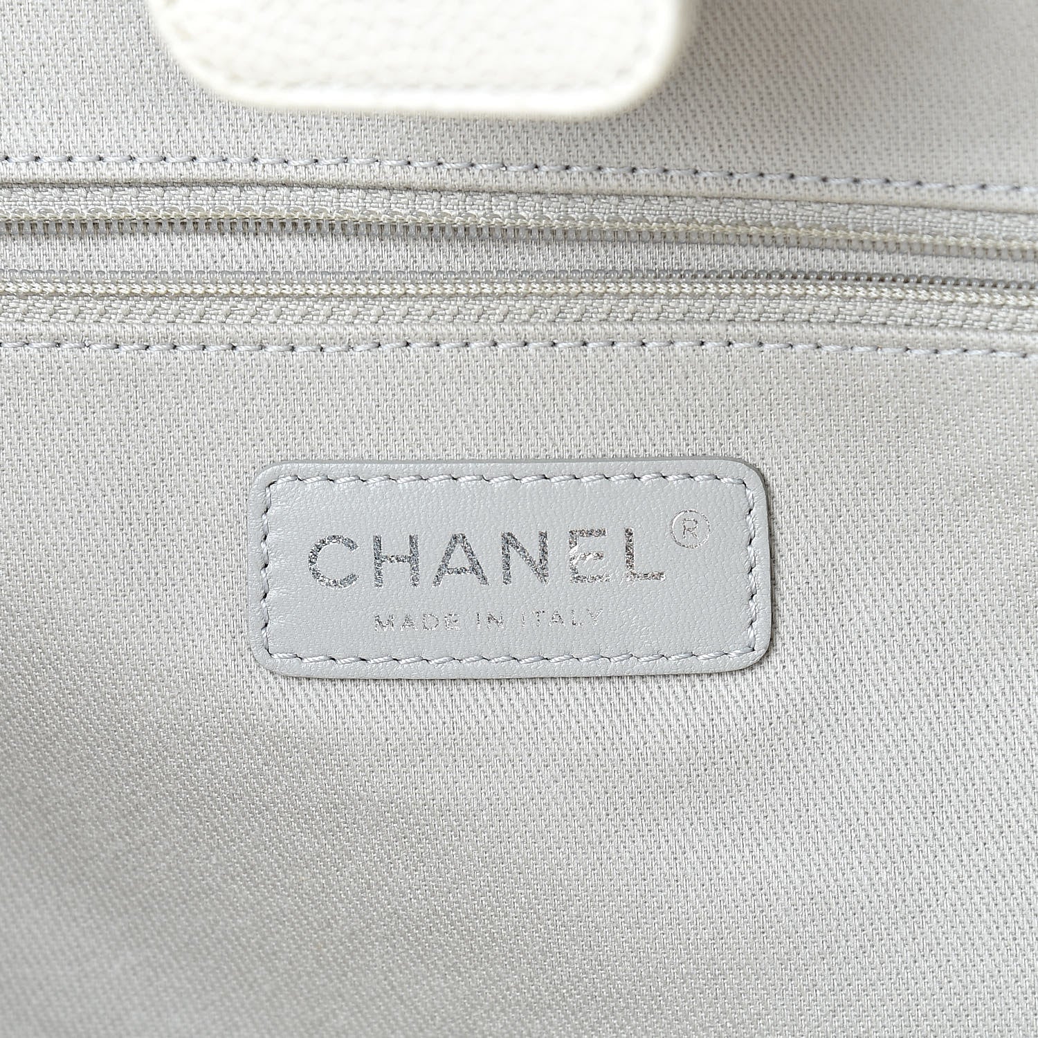 Chanel Glazed Calfskin Large Deauville Tote Ivory 6 of 11