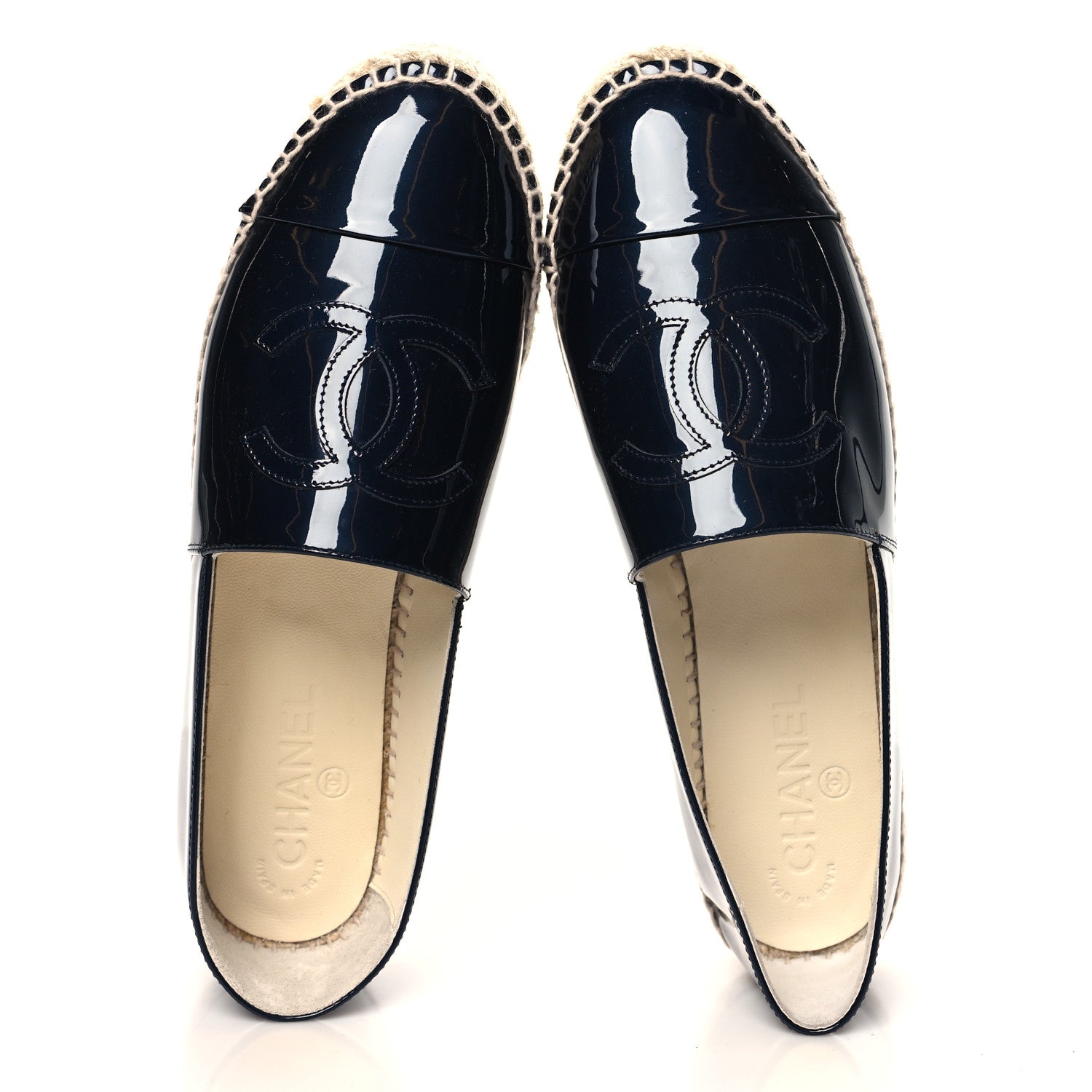 Chanel Patent CC Espadrilles 40 Navy 2 of 10