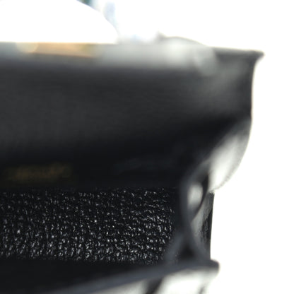 Hermes Tadelakt Mini Kelly Twilly Bag Charm Black 3 of 3