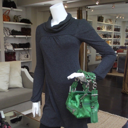 Chloe Satin Leather Chain Bag Green 2 of 10